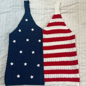 American flag knitted top
